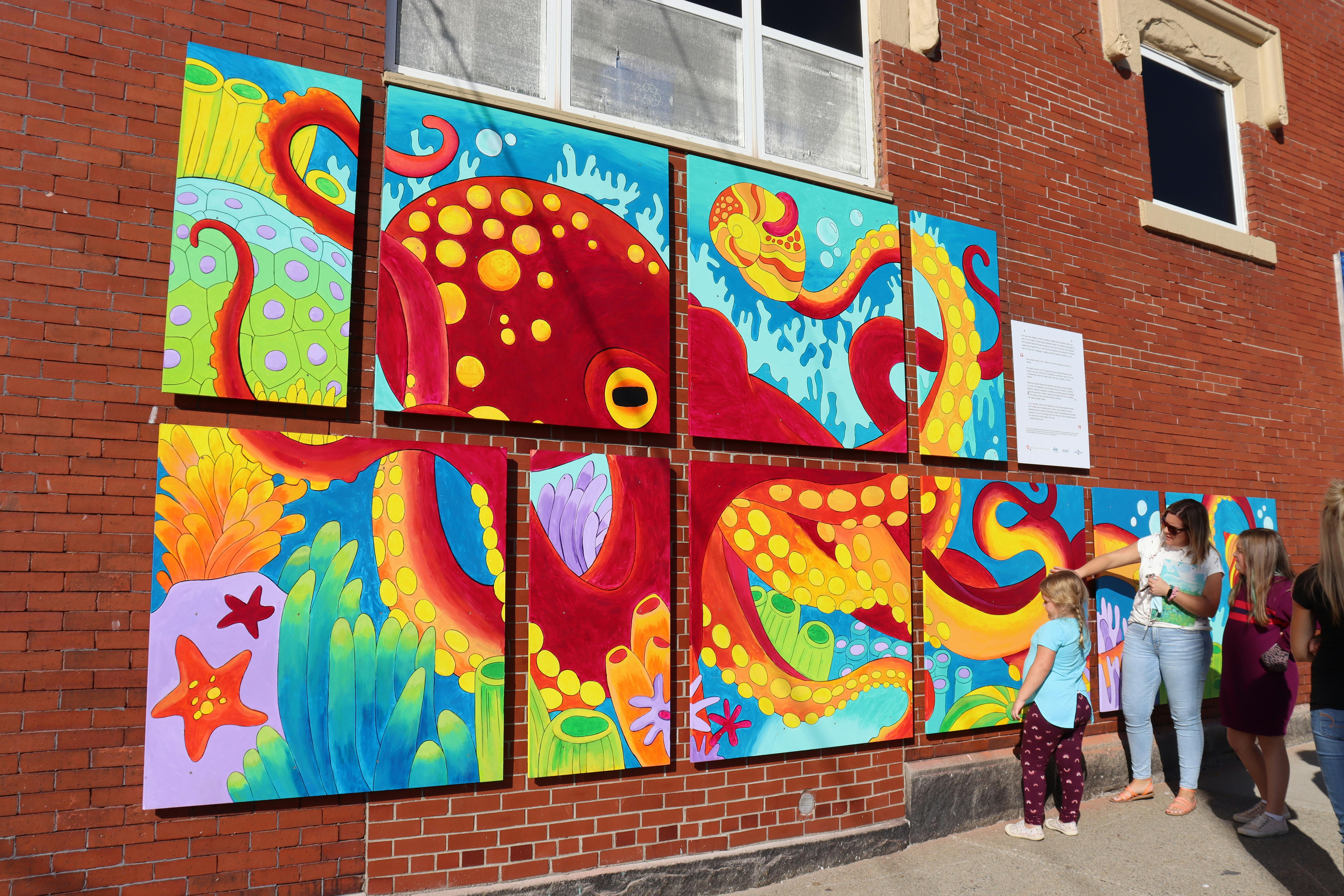 Mural involving student art work brings new colour to Yarmouth s