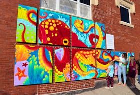 The mural is a colourful addition to Yarmouth's downtown. CONTRIBUTED