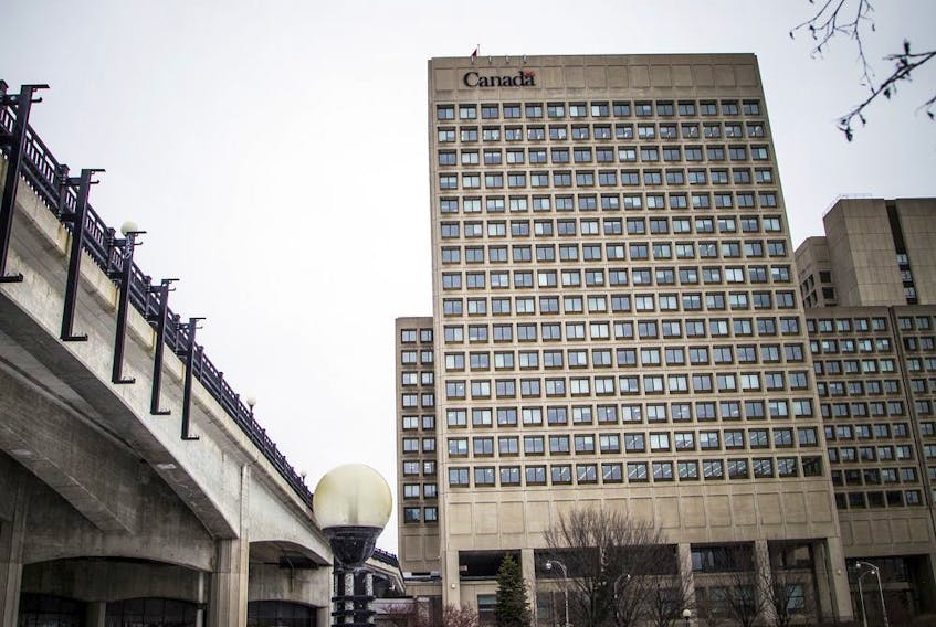 A file photo of the downtown Ottawa headquarters of the Department of National Defence.