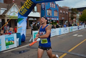 Michael-Lucien Bergeron of Stanley Bridge finished second in the half-marathon event of the P.E.I. Marathon on Oct. 16 Bergeron’s time in the 21.1-kilometre event was one hour 17 minutes 21 seconds (1:17:21). Stephane Piccinin	of Halifax won the half marathon in a time of 1:13:40.