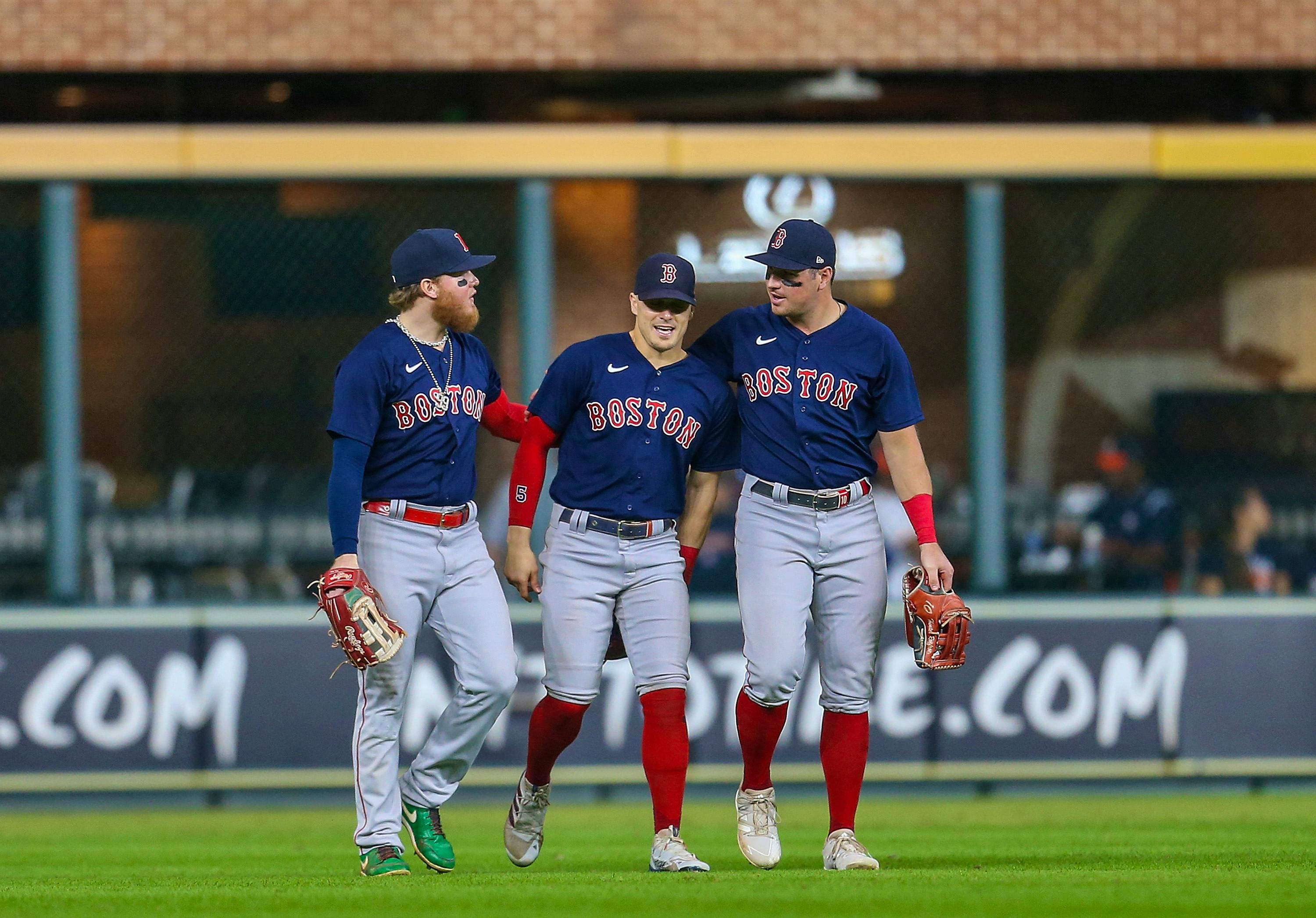 J.D. Martinez, Rafael Devers hit grand slams as Boston Red Sox