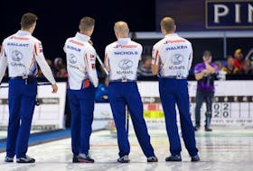 The Brad Gushue rink will be sizing up the situation at the Masters Grand Slam of Curling event in Oakville, Ont., beginning today. — Contributed/teamgushue.ca