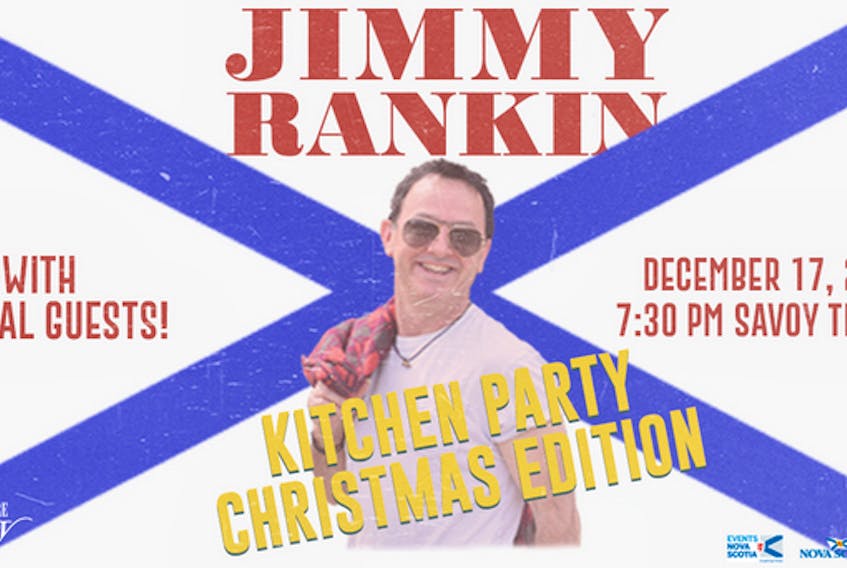 Singer/songwriter Jimmy Rankin will be doing a Christmas show at the Savoy in Glace Bay on Dec. 17 at 7:30 p.m. Contributed