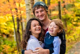 Max Hinch, pictued here in this family photo with son Jace and fiancee Kimmie Robb. - GoFundMe