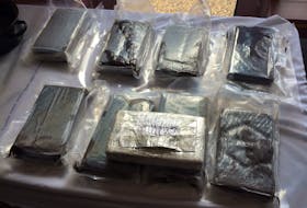 Some of the cocaine seized by the RCMP during Operation Bowman that resulted in five men being charged with trafficking offences. A provincial court judge has excluded the cocaine from evidence, saying police had illegally seized and searched the crate in which it had been found.