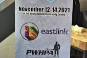 Signage around the Rath Eastlink Community Centre highlights the next big event coming to Truro - the PWHPA’s Secret Dream Gap Tour.