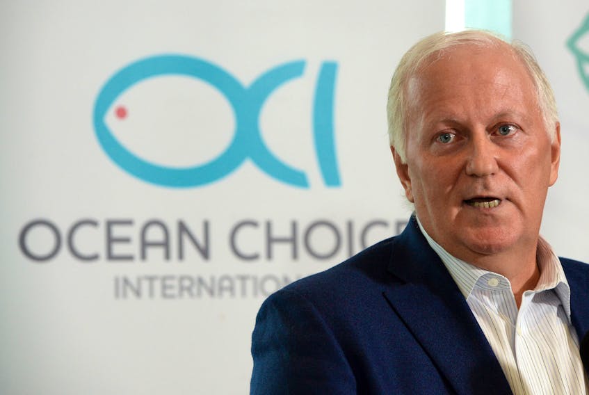 Martin Sullivan, chief executive officer and co-chairman of Ocean Choice International, speaks to media during a press conference in St. John’s Wednesday afternoon.