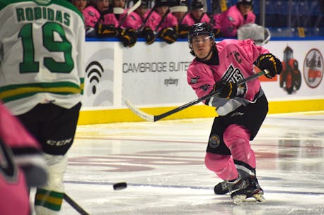 Ruccia earns first career QMJHL shutout as Cape Breton Eagles blank Val-d’Or Foreurs on Pink at the Rink night