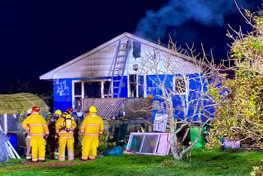 Firefighters responded to a fire on the Cleveland Road close to 4 a.m. on Oct. 23.
CARLA ALLEN • TRI-COUNTY VANGUARD