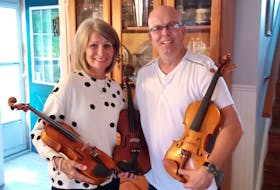 Sherry Bagnell donated three of her late father's fiddles to Emily Tuck's former fiddle teacher, Shawn Macdonald, in Sydney. The fiddles are going to promising students.