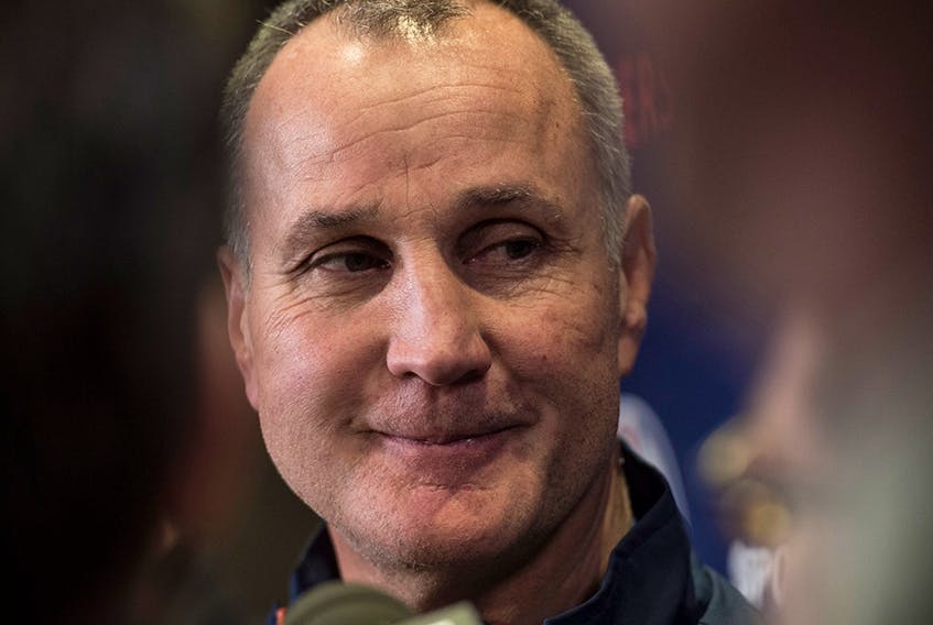  Former Oilers great Paul Coffey, during a press conference in 2018.