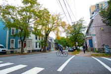 Residents of Morris St. in Halifax's south end will be putting up banners on Tuesday, Oct. 25, 2021 due to their concerns that HRM is considering removing trees on the street in order to widen it for bike lanes.
Ryan Taplin - The Chronicle Herald