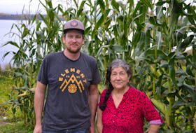Barton Cutten, left, of the New Agrarians, and Sutik Bernard, a longtime gardener, have partnered to create a community garden on farmland that belonged to Bernard's grandfather in Wagmatcook. ARDELLE REYNOLDS • CAPE BRETON POST