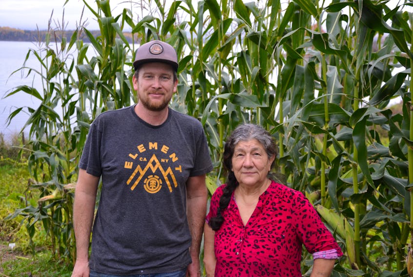 Barton Cutten, left, of the New Agrarians, and Sutik Bernard, a longtime gardener, have partnered to create a community garden on farmland that belonged to Bernard's grandfather in Wagmatcook. ARDELLE REYNOLDS • CAPE BRETON POST