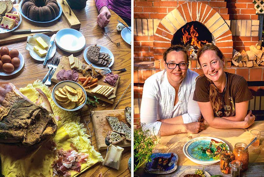 Marsha Tulk, left, and Lori McCarthy are the authors of Food, Culture, Place — a new cookbook exploring the recipes and traditions of Newfoundland. 