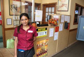 Mary Angela Kavya, bar manager at Smitty's Family Restaurant and Lounge, says it's too soon to tell how restaurant patrons will adjust to the new modified Phase 5 requirements, but added that their customer base has been co-operative adjusting to the ever-changing COVID-19 regulations. — IAN NATHANSON/CAPE BRETON POST