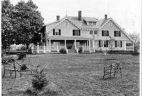This was the former residence of fruit-growing pioneer, Ralph S. Eaton. It is one of the houses featured in the Kentville Historical Society calendar for 2022. (Louis Comeau collection)
