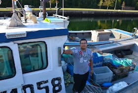 Sherman Cremo from Eskasoni First Nation on his fishing boat in St. Peter's on Thursday. He said he has had 150 traps seized by DFO since he started fishing for lobster a couple of weeks ago. ARDELLE REYNOLDS/CAPE BRETON POST