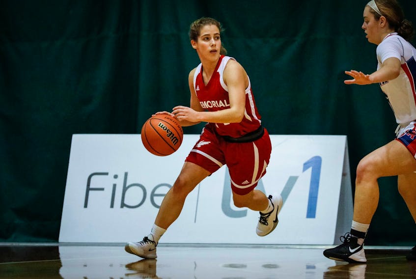 Ines Salat Margarit is the only senior on the Memorial Sea-Hawks women's basketball team and even then will have a year of varsity eligibility remaining after this season. — File photo via Memorial Athletics