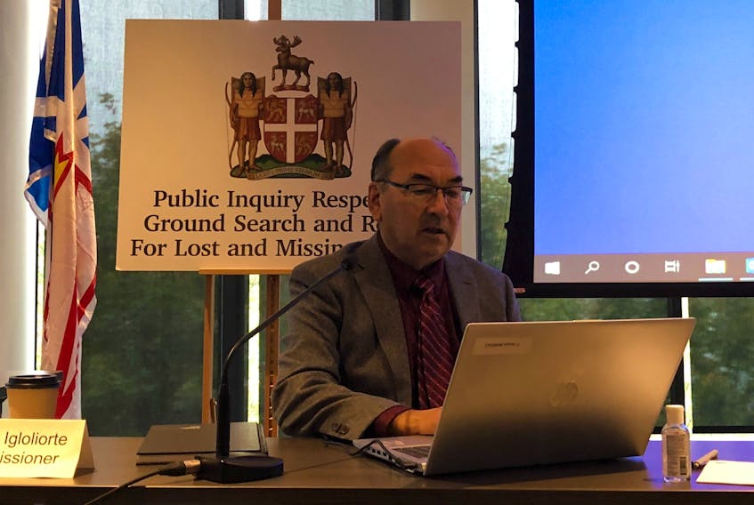 The public hearings for the Commission of Inquiry Respecting Ground Search and Rescue for Lost and Missing Persons wrapped up on Friday, Oct. 8, in St. John's. Retired provincial court Judge James Igloliorte, the commissioner of the inquiry, said the report is on track to be completed by the end of November. 