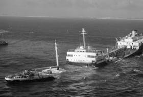 Liberian-registered tanker the SS Arrow ran aground in Chedabucto Bay on Feb. 4, 1970, while carrying 10 million litres of Bunker C fuel oil that had been loaded in Venezuela. IMPERIAL OIL COLLECTION