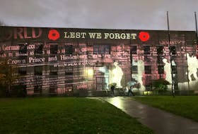 In honour of Remembrance Day, a special light show was projected on the former Halifax Memorial Library Wednesday evening, November 10. The Remembrance Day projection will be replacing the current Fall projection for Wednesday and Thursday, November 11th. The light show is a part of Downtown Halifax Business Commission’s ‘Delightful Downtown’ lighting program. Launched. The program is a series of vivid light shows and installations taking place at various locations in Downtown Halifax between October 2021 and March 2022.