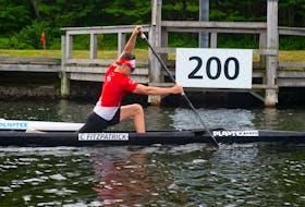 Dartmouth's Connor Fitzpatrick trains on Lake Banook in July prior to competing ath Olympic Summer Games in Tokyo. - RYAN TAPLIN / THE CHRONICLE HERALD
