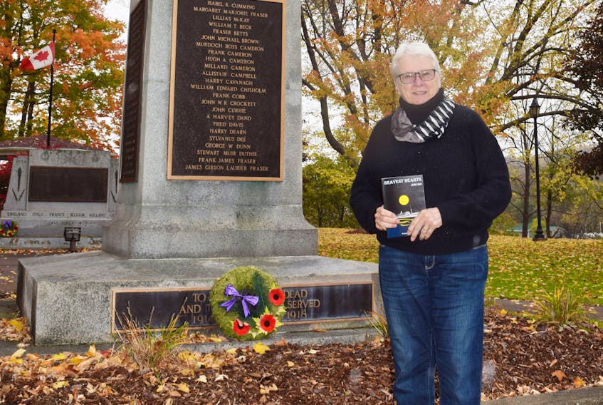 Lynn MacLean has written a historical fiction book about Margaret "Pearl" Fraser, a New Glasgow nurse who was killed during the First World War. MacLean's book is called Bravest Hearts. Fraser's name is included on a monument in New Glasgow's Carmichael Park.
