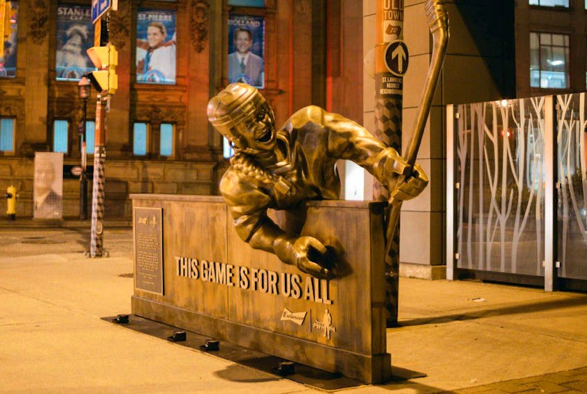 The PWHPA unveiled a statue across the street from the Hockey Hall of Fame in downtown Toronto