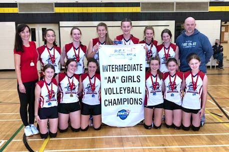 East Wiltshire Warriors win PEISAA Intermediate AA Girls Volleyball League title