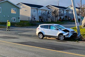 A section of Mundy Pond Road between Ropewalk Lane and St. Theresa’s Court was closed late Tuesday afternoon in St. John's due to a motor vehicle collision into a utility pole.