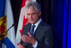  Stephen Matier, President and CEO of Maritime Launch Services, speaks during an announcement at the Halifax Security Forum on Friday, Nov. 19, 2021.
Ryan Taplin - The Chronicle Herald