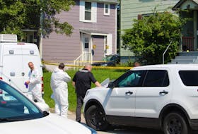 RCMP members and investigators were gathered throughout the day at a residence in Yarmouth on Aug. 13, which became the subject of SiRT investigation. CARLA ALLEN • TRICOUNTY VANGUARD