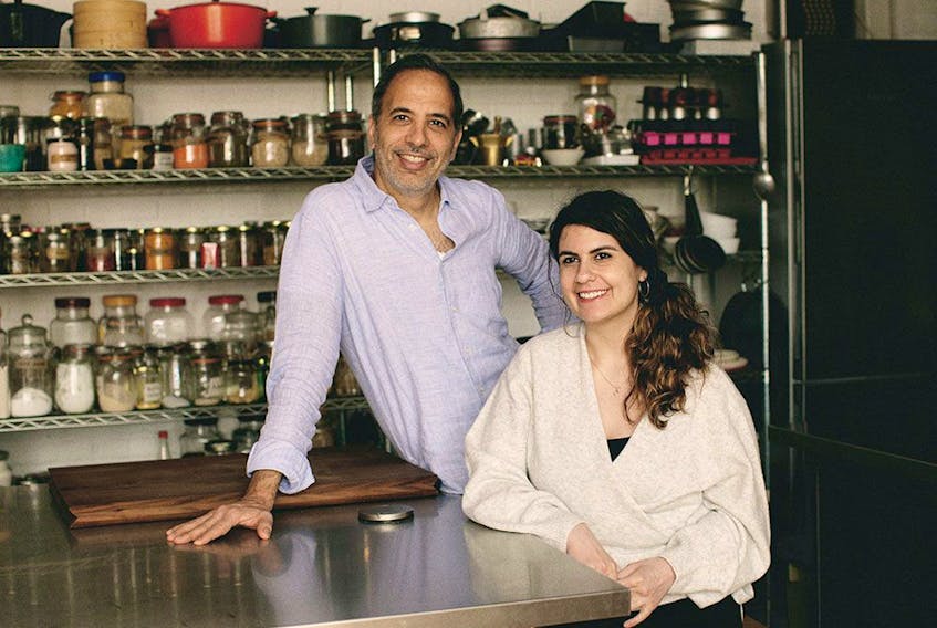 Yotam Ottolenghi, left, and Noor Murad are coauthors of Shelf Love, the first cookbook from the team of chefs at the Ottolenghi Test Kitchen.