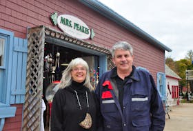 Trudi Walker, left, manager of Mrs. Peakes Fancy Goods, say they have missed the typical wave of cruise ship travellers during the quieter times of tourism season in May and October. She and Kevin Wood, owner of Mrs. Peakes, say they are excited to see them return.