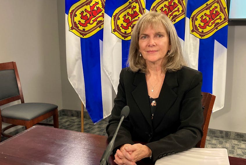 Kim Adair, the auditor general of Nova Scotia, delivered two government performance audits Tuesday, Nov. 23, 2021, at One Government Place in downtown Halifax. The audits delved into the government's early COVID relief spending and the program to provide internet to all corners of the province.