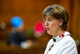 Canada's Agriculture and Agri-Food Minister Marie-Claude Bibeau speaks during a sitting of the House of Commons on May 13, 2020. Bibeau says a decision to halt exports of P.E.I. potatoes was done to pre-empt a U.S. ban.