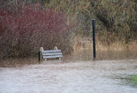 There was not a dry spot to sit at the Truro Golf Club after heavy rain this week.