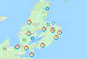 The Nova Scotia Power outage map as of 7:20 a.m. on Wednesday, Nov. 24, 2021.