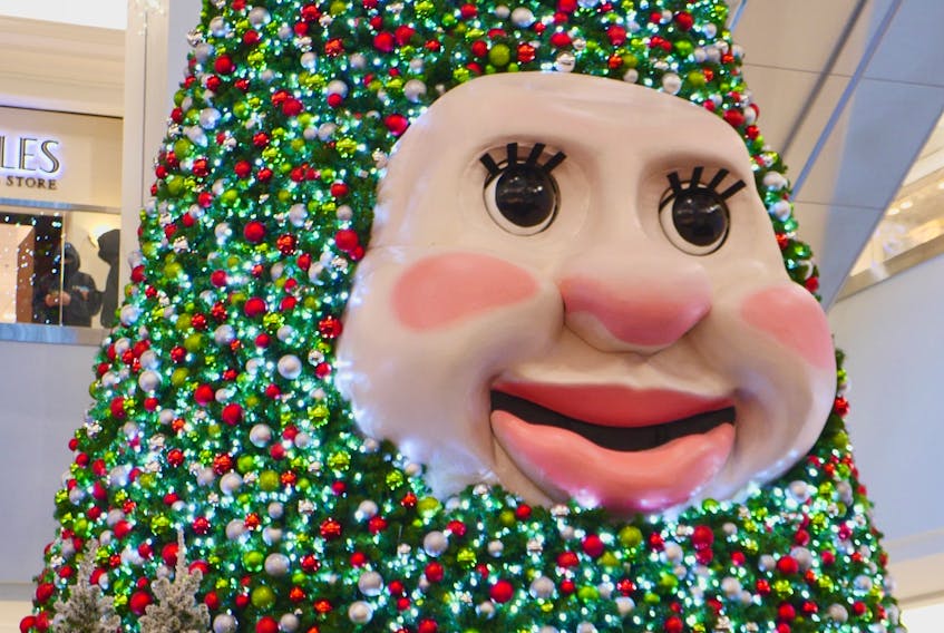 Woody the Talking Christmas Tree, 2.0, is on duty at Dartmouth's Mic Mac Mall.
Tim Krochak 