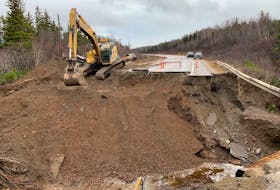 Areas of the Trans-Canada Highway on Newfoundland's southwest coast have been washed out after heavy rainfall in the province this week. 