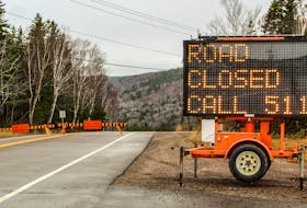 The road from Ingonish to Neils Harbour in Victoria County remained closed on Thursday due to flood damage. JESSICA SMITH/CAPE BRETON POST