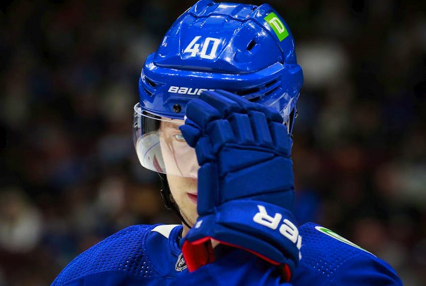  Elias Pettersson is struggling to find his game, playing just over 12 minutes on Wednesday against Pittsburgh.