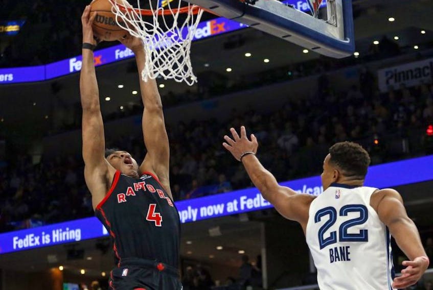 Toronto Raptors forward Scottie Barnes went out and looked great against the Grizzlies, scoring 17 points, including 10 in one quarter, grabbing nine rebounds and defending everyone on the floor. USA TODAY Sports