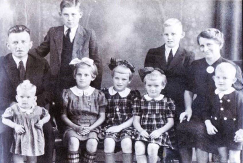 John Eyking, front far right, shown with his parents and siblings, was 10 years old when the Germans first occupied the Netherlands in May 1940. CONTRIBUTED