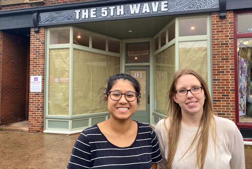Janna Ganesan, left, and Laura Noel plan on opening an eco-friendly coffee shop in Charlottetown in December. 