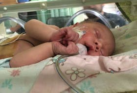 Indie McCormick-Young was born at the IWK in Halifax, N.S. with a condition called gastroschisis. This is when a fetus is born with their intestine outside their body.  