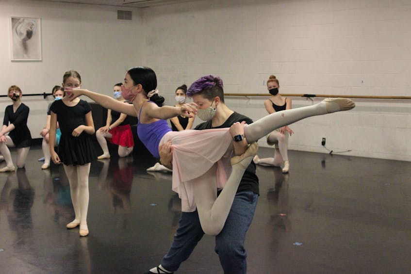 Premium Photo  Elegant ballet dancer rehearsal in class