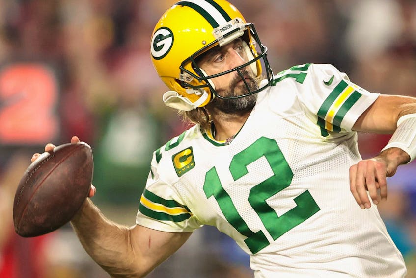 Quarterback Aaron Rodgers won't play this weekend against the Chiefs. 
