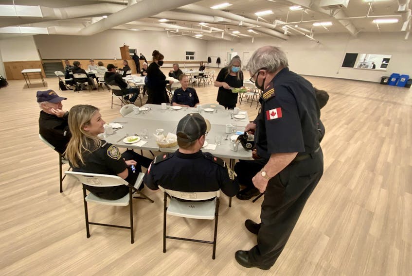 An appreciation event was recently held at the Yarmouth Fire Hall to show thanks for the renovated and retrofitted upstairs space that was condemned for many years. Members of the fire department, the department auxiliary and some councillors from local councils were among those invited to enjoy the changed space. TINA COMEAU PHOTO